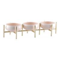Aulica 3 Trays Dish - Gold And Beige  - Paradise