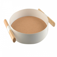 Aulica Round White Tray With Cork
