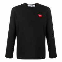 Comme Des Garçons Play 'Embroidered Heart' Langärmeliges T-Shirt für Herren