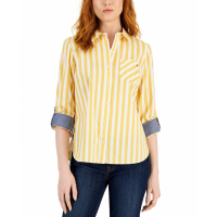 Tommy Hilfiger Women's 'Striped Roll Tab' Shirt