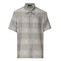 Fendi Men's 'FF Overcheck' Short sleeve shirt