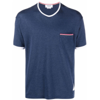Thom Browne Men's 'Stripe Pocket' T-Shirt