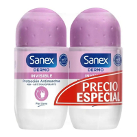Sanex 'Dermo Invisible Duo' Roll-on Deodorant - 50 ml, 2 Stücke