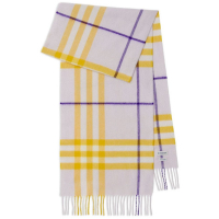 Burberry Women's 'Checked Fringed Edge' Wool Scarf