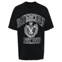 Balenciaga 'Logo-Print Distressed' T-Shirt für Herren
