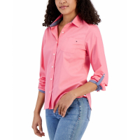 Tommy Hilfiger Women's 'Roll-Tab Button-Up' Shirt