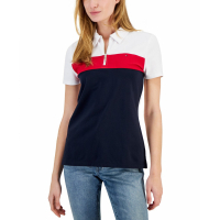Tommy Hilfiger 'Colorblocked Zip' Polohemd für Damen