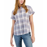 Tommy Hilfiger 'Omlym Plaid Dolman' Kurzärmeliges Hemd für Damen