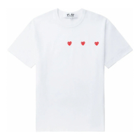Comme Des Garçons Play Men's 'Triple Hearts' T-Shirt