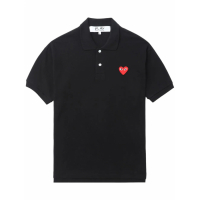 Comme Des Garçons Play Men's 'Heart-Appliqué' Polo Shirt