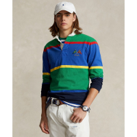 Polo Ralph Lauren Men's 'Classic-Fit Striped Rugby' Long-Sleeve Polo Shirt